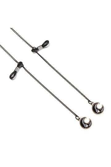 XIDUO 1 chaîne à lunettes en métal noir avec cordon pour lunettes de soleil couleur : noir, taille : 75 cm 