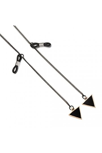 XIDUO 1 chaîne à lunettes en métal noir avec cordon pour lunettes de soleil couleur : noir, taille : 75 cm 