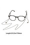 XIDUO 1 chaîne à lunettes en métal noir avec cordon pour lunettes de soleil couleur : noir, taille : 75 cm 