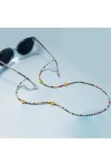LEFEDA Lot de 5 sangles de lunettes colorées pour femme - Chaîne de lunettes de soleil - Porte-lunettes de soleil - Collier, 