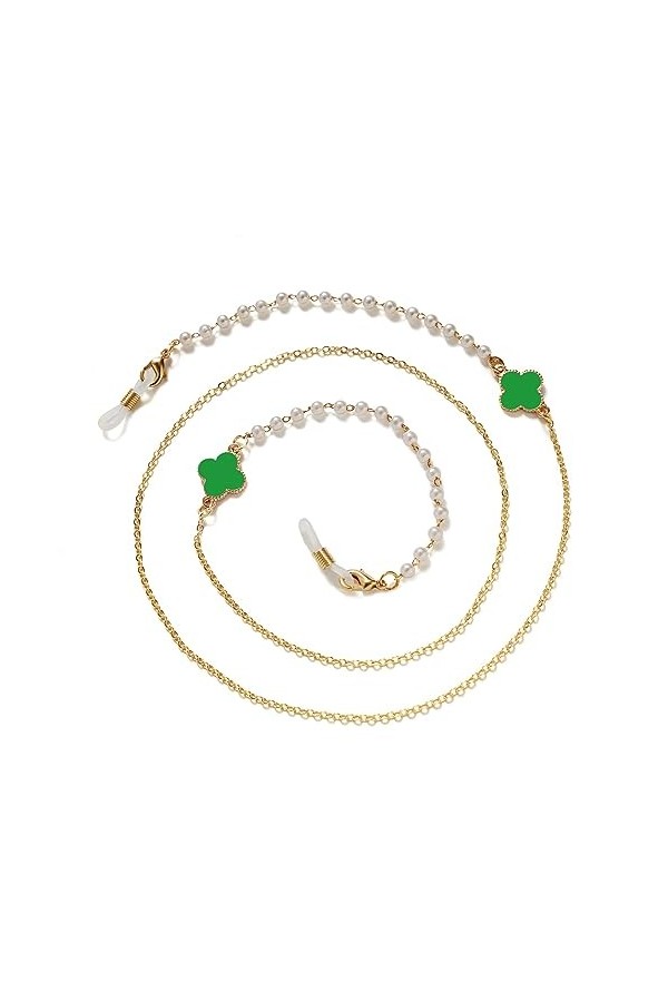 LEFEDA Lot de 3 sangles de lunettes antidérapantes pour lunettes de soleil - Pour homme et femme, Vert, taille unique