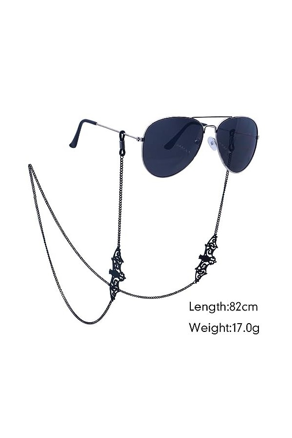 LEFEDA Sangle de lunettes de soleil pour homme et femme - Noir, sans couleur, taille unique