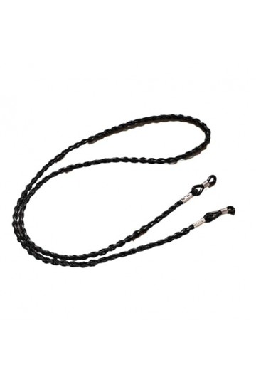 LEFEDA Lot de 5 sangles de lunettes en cuir antidérapant pour homme et femme, Noir , taille unique