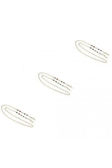 Housoutil 3 Pcs Lunettes De Soleil Avec Chaîne Lien Chaîne Collier Pour Femmes Lunettes De Soleil Pour Sur Lunettes Pour Femm