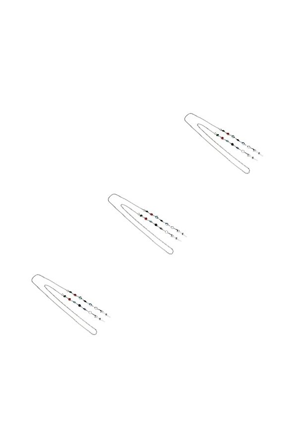 Housoutil 3 Pcs Support De Support En Métal Collier De Bijoux Perles Cordon De Chaîne De Support De Lunettes Lanière De Lunet