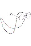 LEFEDA Lot de 3 sangles de lunettes colorées pour femme - Chaîne de lunettes de soleil - Porte-lunettes de soleil - Collier, 