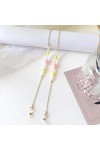 Lot de 2 chaînes de lunettes colorées pour femme - Support de lunettes - Support de masque de lecture - Miroir de lecture - C
