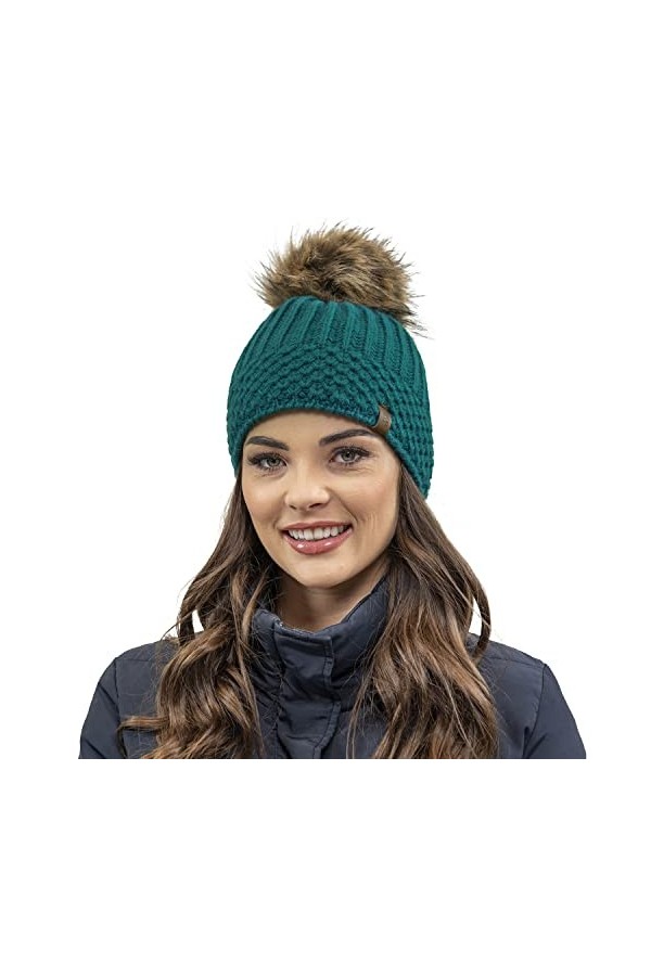 VIVISENCE Femme Bonnet Classique Et À La Mode 7016, Fabriqué en UE, Rose Clair,UNI