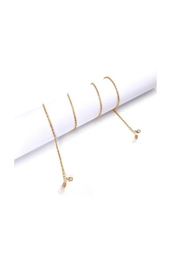 DUNSBY Chainette de Lunettes Chaîne de lunettes en cristal for femmes, corde de suspension perlée en forme de cœur, accessoir