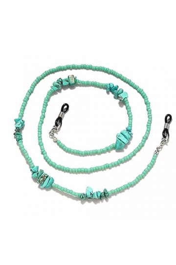 LEFEDA Lot de 2 sangles de lunettes vertes pour femme - Chaîne de lunettes de soleil - Porte-lunettes de soleil - Collier, sa