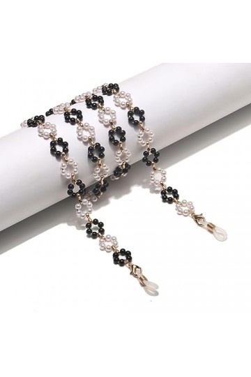 HczIon Chaîne Lunettes 2 Morceaux De Cordon De Verres Perles,Chaîne De Masque,Chaîne De Lunettes,Chaîne Décorative De Lunette