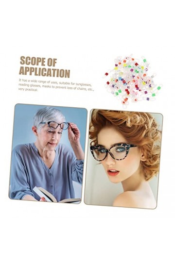 EXCEART 300 Pièces Connecteur De Crochet DOreille De Lunettes Support De Laisse Chaînes À Neige Antidérapantes Support En Si