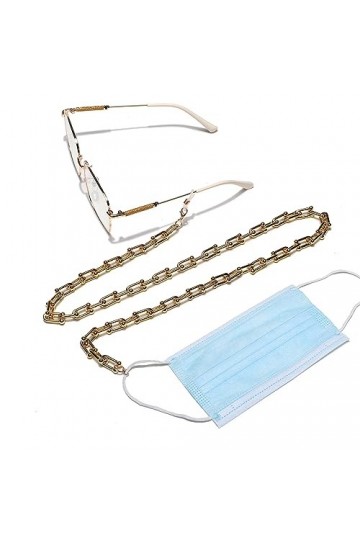 HczIon Chaîne Lunettes 2 Pièces De Cordon De Lunettes Rectangulaires Cordon De Protection Contre Les Chutes De Lunettes Ornem