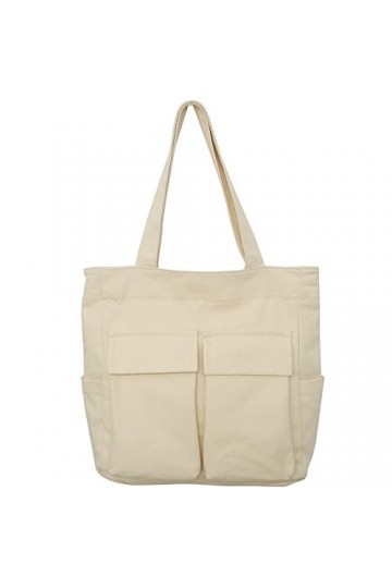 ibalulu Sac Bandoulière, Sac à Main Shopping Femme Grand Format, Cabas Fourre-Tout Porté Epaule Canvas Anse Longue - Shopper 