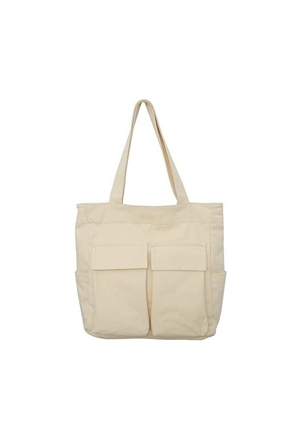 ibalulu Sac Bandoulière, Sac à Main Shopping Femme Grand Format, Cabas Fourre-Tout Porté Epaule Canvas Anse Longue - Shopper 
