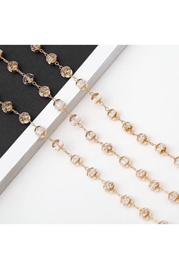 HOOENG Lunettes Lunettes chaînes for Femmes Cristal perlé Lunettes retenue élégant Lunettes retenue Lunettes Porte-chaînes