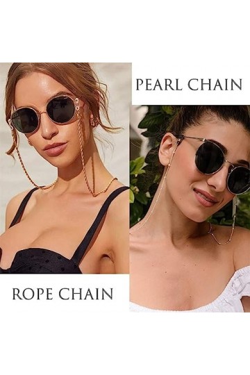 HczIon Chaîne Lunettes Support De Chaîne De Lunettes Pour Femmes 2 Pièces Boîte De 9 Chaîne De Lecture De Lunettes De Soleil