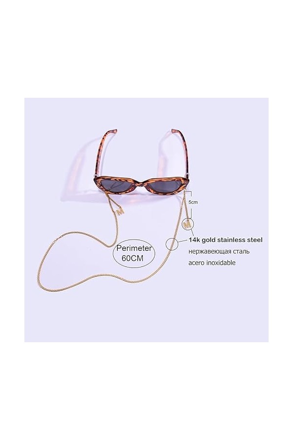 Chaînes À Lunettes Or Couleur Acier Inoxydable Lunettes Chaîne Support Sangle Lanière Mode Lunettes De Soleil Lunettes Femmes