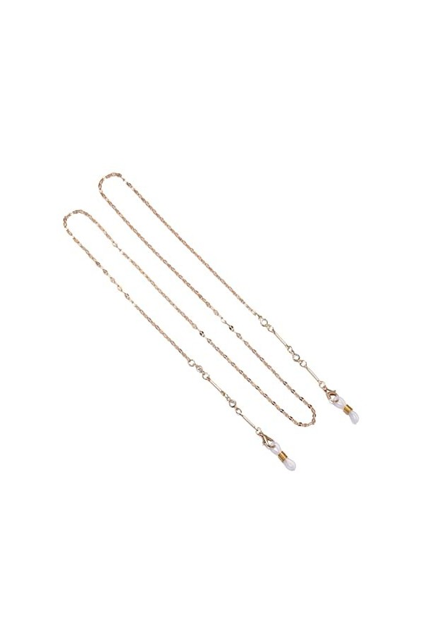 XIDUO Cordon en métal pour lunettes de soleil pour femme - Couleur : doré - Taille : 70 cm