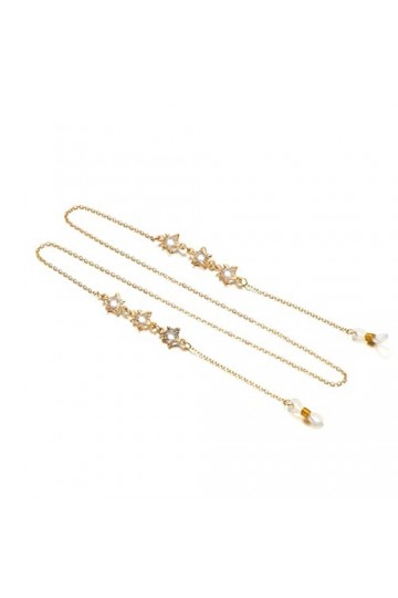 XIDUO Cordon en métal pour lunettes de soleil pour femme - Couleur : doré - Taille : 70 cm