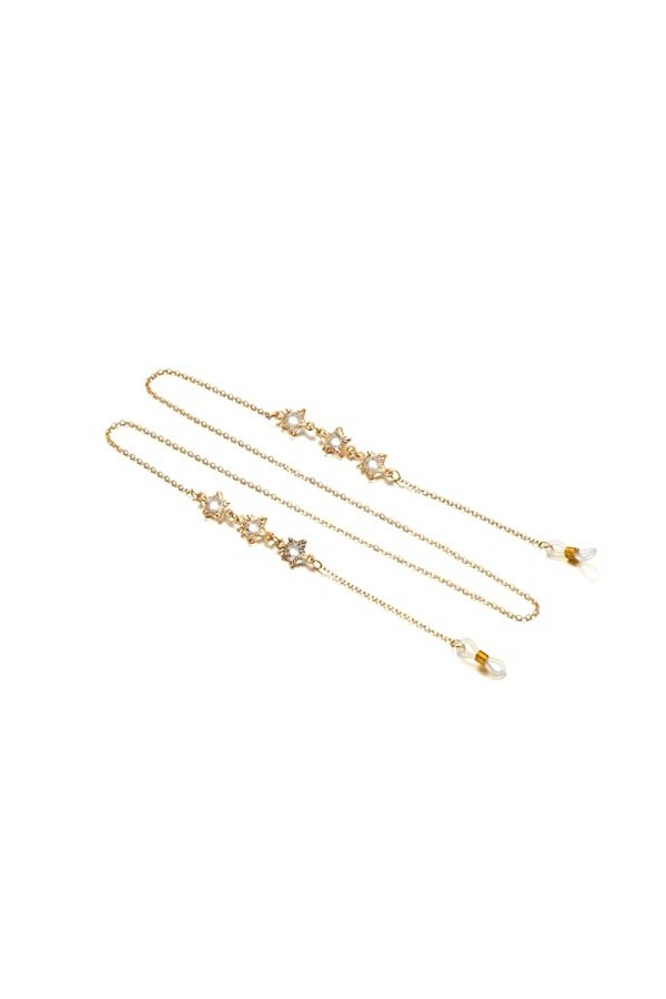 XIDUO Cordon en métal pour lunettes de soleil pour femme - Couleur : doré - Taille : 70 cm