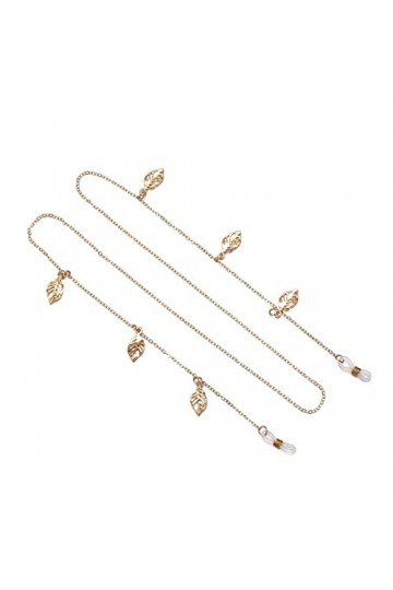 XIDUO Cordon en métal pour lunettes de soleil pour femme - Couleur : doré - Taille : 70 cm