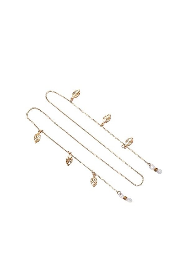 XIDUO Cordon en métal pour lunettes de soleil pour femme - Couleur : doré - Taille : 70 cm