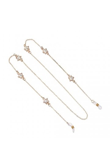 XIDUO Cordon en métal pour lunettes de soleil pour femme - Couleur : doré - Taille : 70 cm