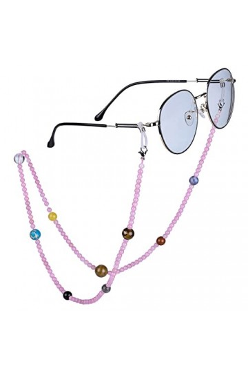 Nupuyai Chaîne de lunettes de soleil en cristal 9 planètes,Pour homme et femme,Avec pierres précieuses,Cordon de lunettes,Pou
