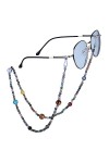Nupuyai Chaîne de lunettes de soleil en cristal 9 planètes,Pour homme et femme,Avec pierres précieuses,Cordon de lunettes,Pou