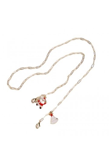 Chaîne De Lunettes 2 Pièces Accessoires Chaîne De Masque Chaîne De Lunettes De Noël Collier Plaqué Or