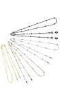 KANGIXER 4 Pièces Glasses Chain Cordon Lunettes Femme Chic Attache Fantaisie Chainette Pour Soleil, Lunettes, Lecture, Or, Or
