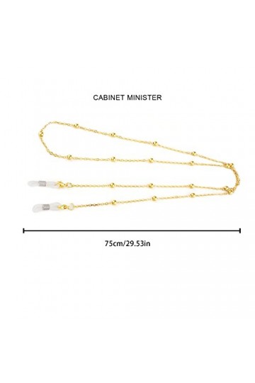 KANGIXER 4 Pièces Glasses Chain Cordon Lunettes Femme Chic Attache Fantaisie Chainette Pour Soleil, Lunettes, Lecture, Or, Or