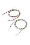 2 pièces perles acryliques colorées chaîne de lunettes chaîne de lunettes de soleil sangle de lecture lunettes cordon lanière