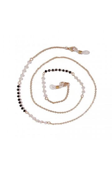 Lot de 2 cordons de lunettes de lecture antidérapants pour femme, sans couleur, taille unique