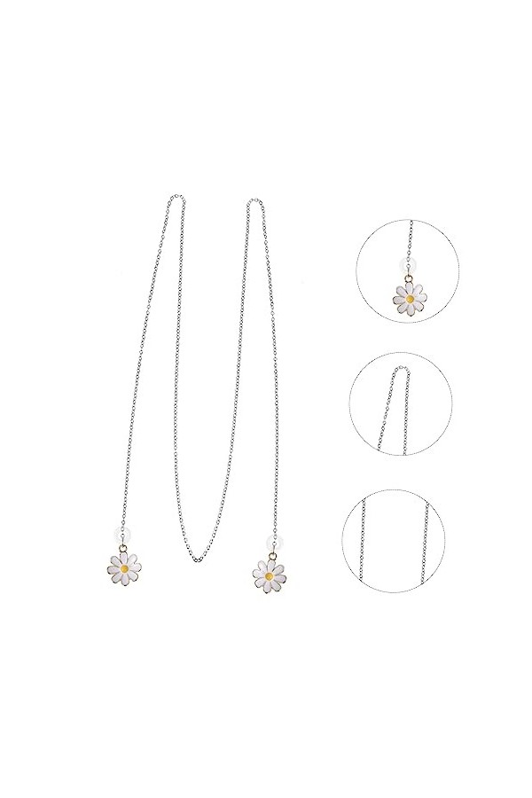 UKCOCO Lot De 3 Cordons De Casque En Forme De Marguerite Décoration Tendance Lunettes De Course Casque Pour Filles Porte-Lune