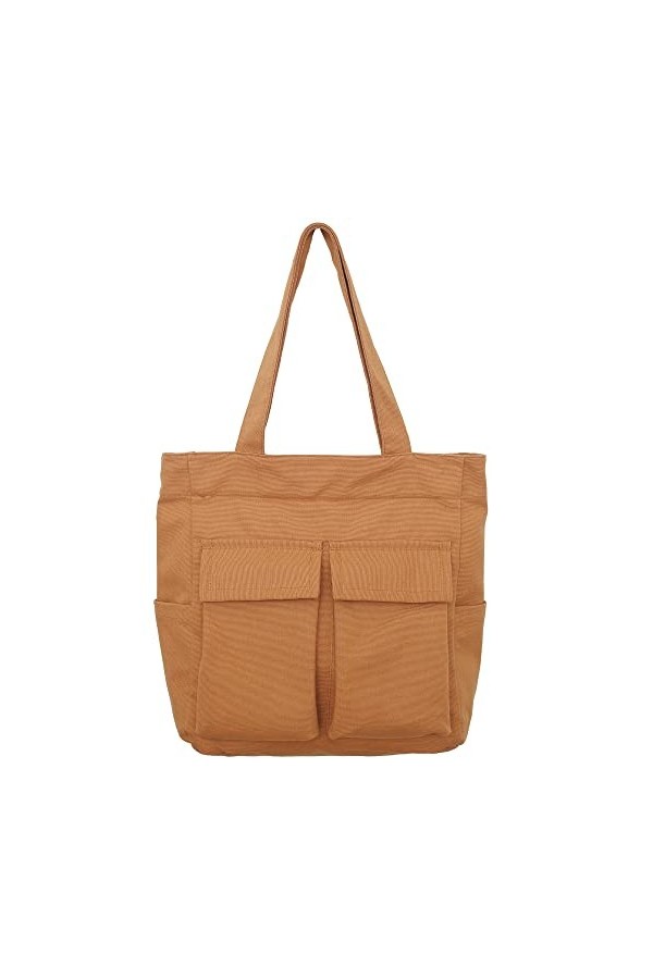 ibalulu Sac Bandoulière, Sac à Main Shopping Femme Grand Format, Cabas Fourre-Tout Porté Epaule Canvas Anse Longue - Shopper 