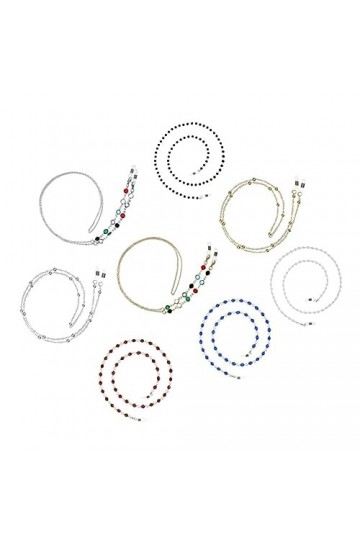 Lurrose 8 Pcs Perlé Lanière Lunettes De Soleil Sport Harnais De Sécurité Lanière Verre De Lecture Réglable Lanière Lunettes S