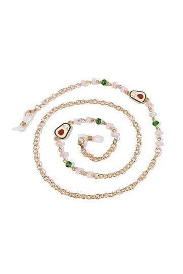 LEFEDA Lot de 2 chaînes de lunettes colorées pour femme - Pour lunettes de soleil - Collier, sans couleur, taille unique