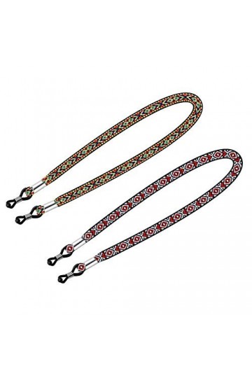 2 pièces couleur aléatoire Sport lunettes chaîne tissu porte-lunettes large sangle de lunettes de lecture lunettes de lecture