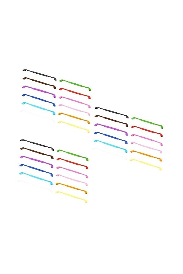 DOITOOL 36 Pcs Collier De Lunettes Chaîne Bande De Sport Pour Lunettes Bracelet En Silicone Lunettes Lunettes Sangle Cordon L
