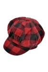 ZLYC Béret/Chapeau de vendeurs de journaux/Chapeau à la Mode imprimés écossais en Laine de Style Neutre et Classique de