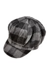 ZLYC Béret/Chapeau de vendeurs de journaux/Chapeau à la Mode imprimés écossais en Laine de Style Neutre et Classique de