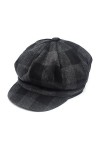 ZLYC Béret/Chapeau de vendeurs de journaux/Chapeau à la Mode imprimés écossais en Laine de Style Neutre et Classique de