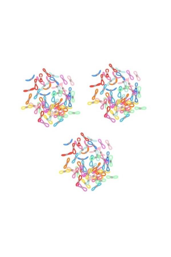 UKCOCO 150 Pcs Anneau De Protection Miroir Résultats De Chaîne De Lunettes Extrémités En Caoutchouc Pour Chaîne De Lunettes L