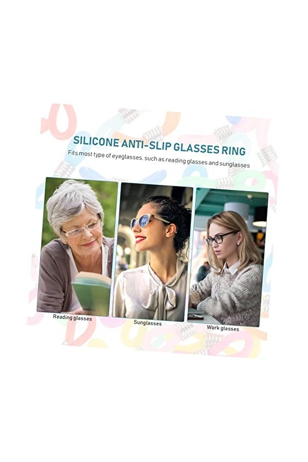 UKCOCO 150 Pcs Anneau De Protection Miroir Résultats De Chaîne De Lunettes Extrémités En Caoutchouc Pour Chaîne De Lunettes L