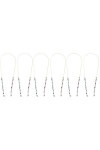 STOBOK Badge 6 Pcs Masque Chaîne Anti-Chute Colliers De Perles Perle Déclaration Collier Para Hombres Chaîne De Lunettes Coll
