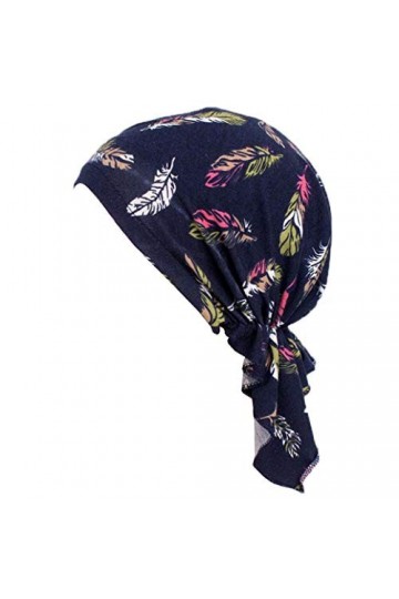 YONKOUNY Turban Chimio Femme Chapeau de Chimiothérapie Confort Coton Impression Foulard Chapeau Musulman Mode Coiffe Headwear