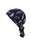 YONKOUNY Turban Chimio Femme Chapeau de Chimiothérapie Confort Coton Impression Foulard Chapeau Musulman Mode Coiffe Headwear