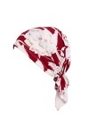 YONKOUNY Turban Chimio Femme Chapeau de Chimiothérapie Confort Coton Impression Foulard Chapeau Musulman Mode Coiffe Headwear
